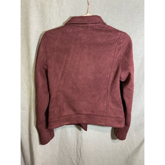 Old Navy Motorcycle Womens Jacket Small Pink Asymmetric Zipper Pockets Ladies - Picture 6 of 9